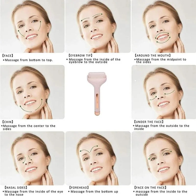 Rodillo Facial de Hielo – Frescura y Glow en tu Piel ❄️🌸